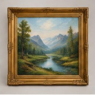 Framed Landscape Painting