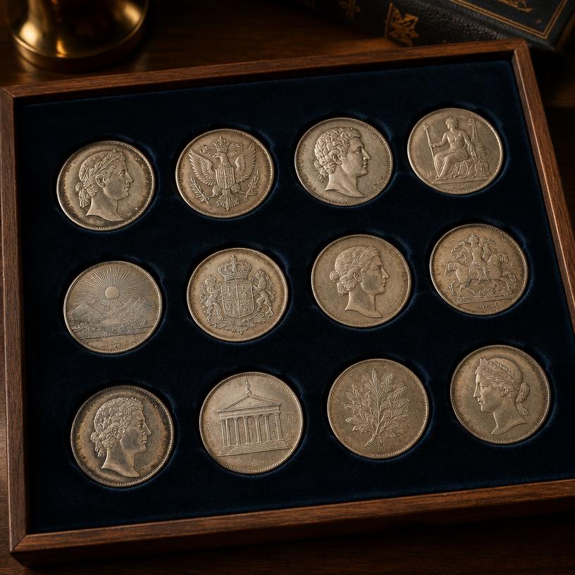 Vintage Coin Display Collection