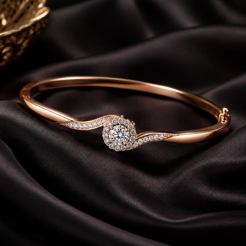 Rose Gold Diamond Bangle